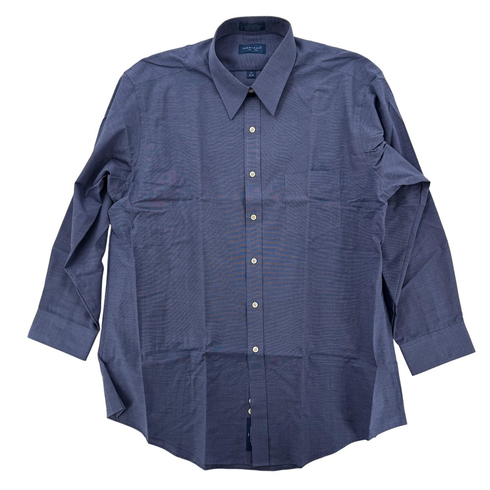 Towncraft‎ Shirt Mens 17 32/33 Long Sleeve Button Down Pocket Classic Hong Kong